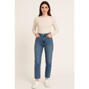 Denim‎ Co Mom High RIse Ankle Raw Hem Jeans Size 2